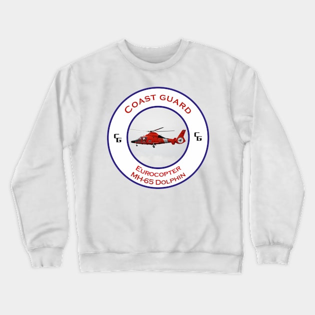 US Coastguard search and rescue Helicopter, Crewneck Sweatshirt by AJ techDesigns